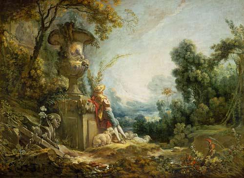 Francois Boucher Pastorale ou Jeune berger dans un paysage Germany oil painting art